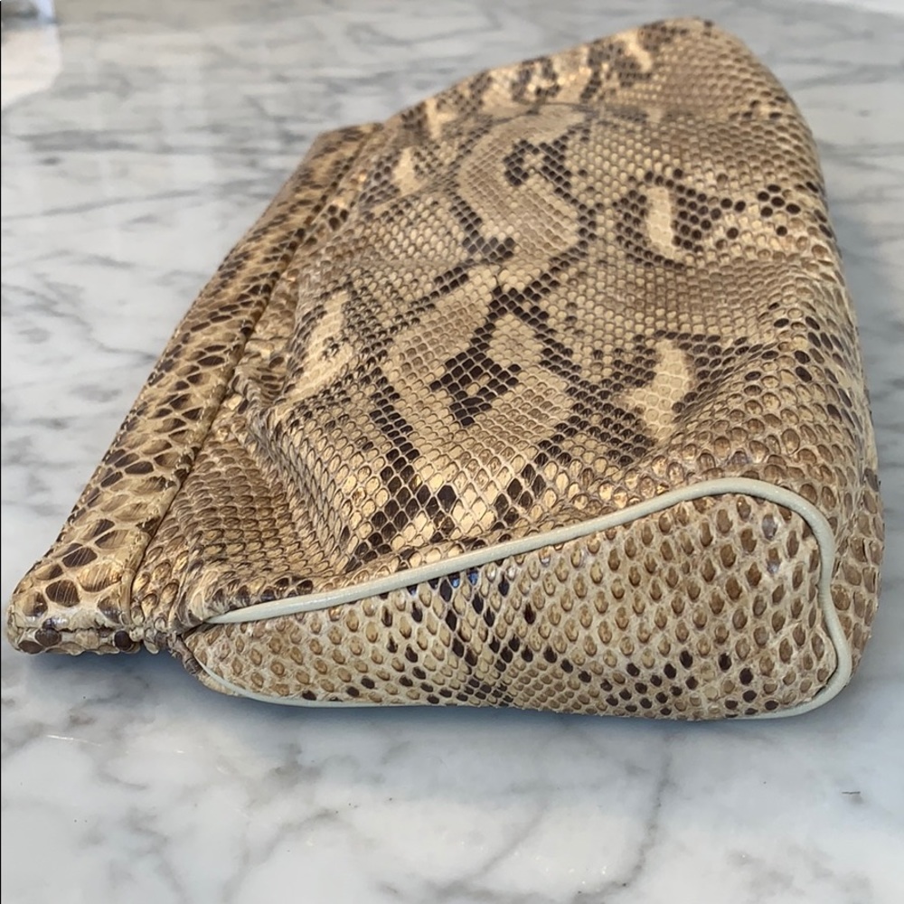 Vintage Python Convertible Clutch/Shoulder Bag - image 3